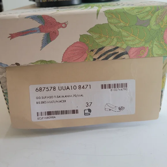 Gucci Women's Floral Print Loafers - Multicolor Year Of Tiger RARE Size 7 NIB - Picture 8 of 8